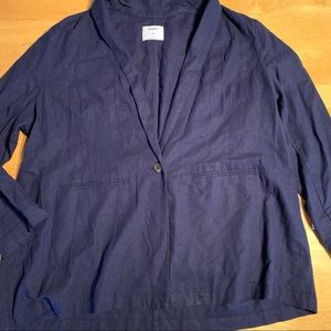 Old Navy Womens XXL Linen Blend One Button Blazer